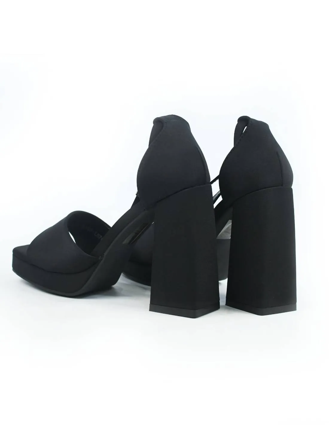 Sandalias negras de raso | Lara