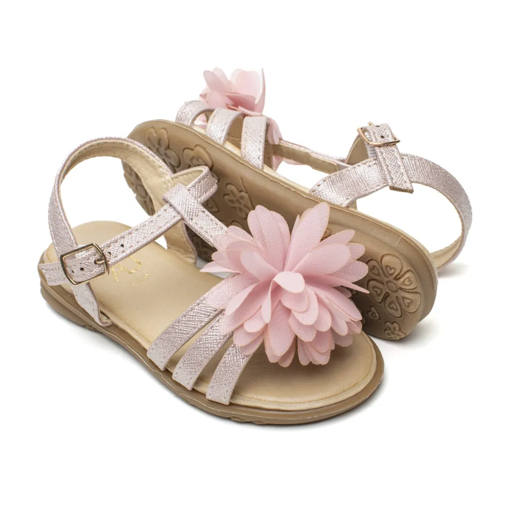 Sandalias Niña Flor Pompón
