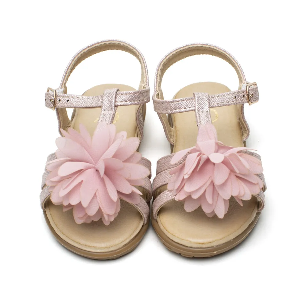 Sandalias Niña Flor Pompón