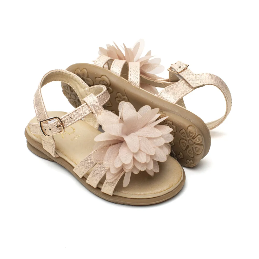 Sandalias Niña Flor Pompón