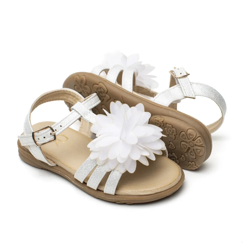 Sandalias Niña Flor Pompón