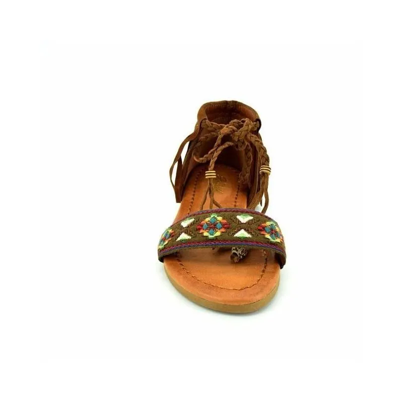 Sandalias niña tipo indias con flecos