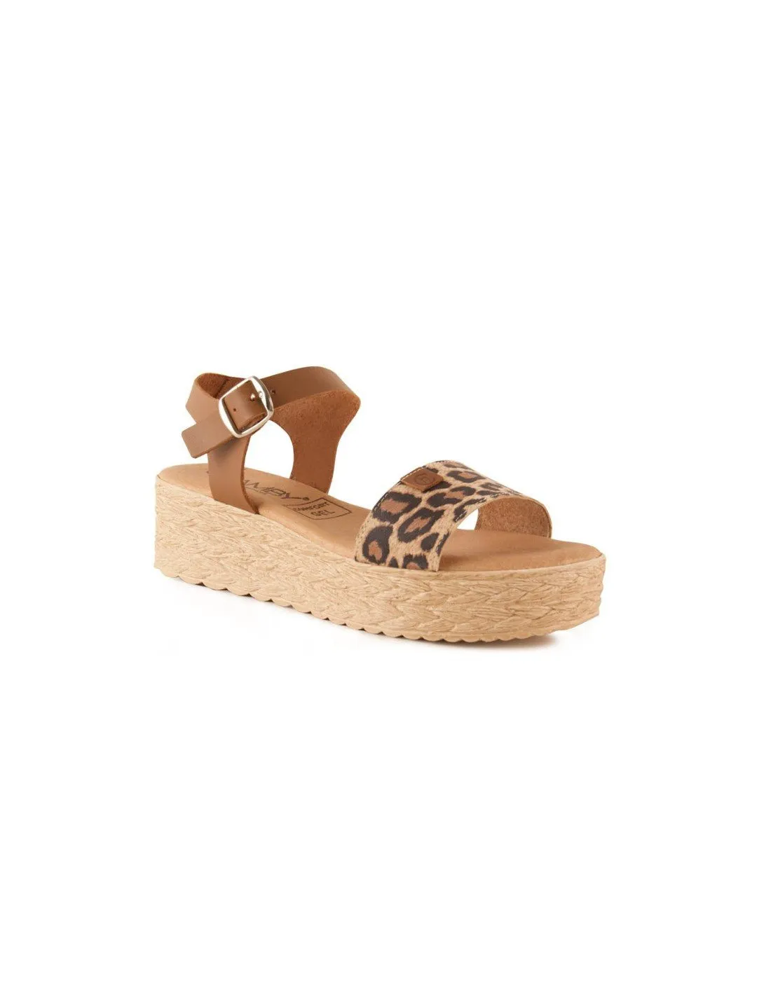 Sandalias Plataforma Piel Leopardo