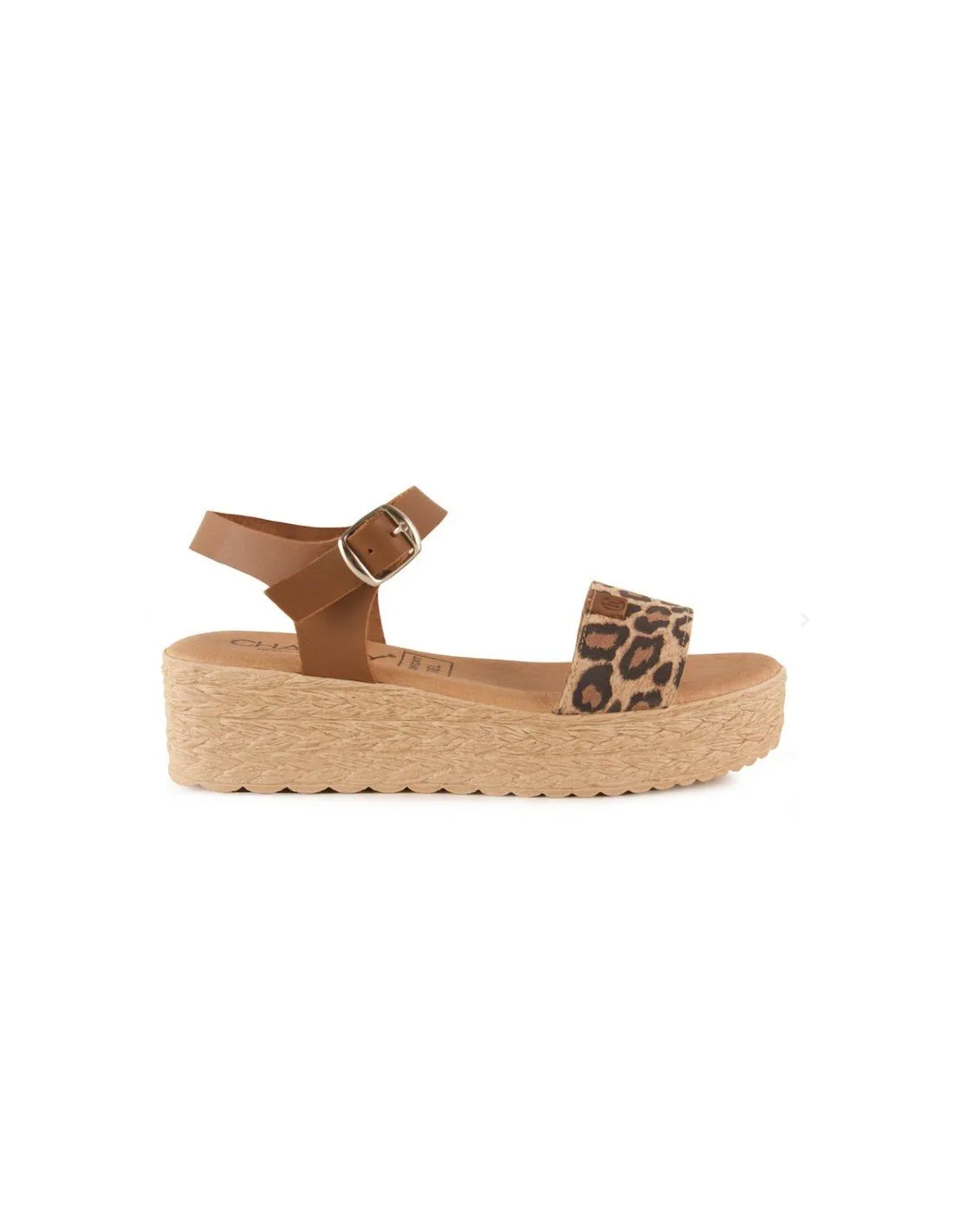 Sandalias Plataforma Piel Leopardo