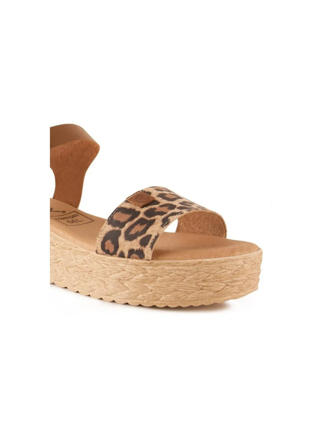 Sandalias Plataforma Piel Leopardo