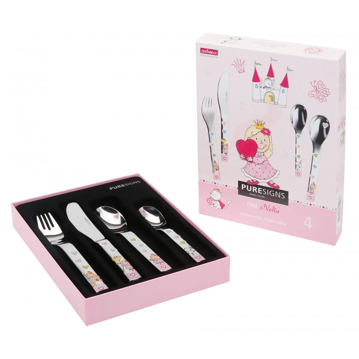 SET CUBIERTOS NIñA NEILA CORONA  GLOBAL ARGENTI