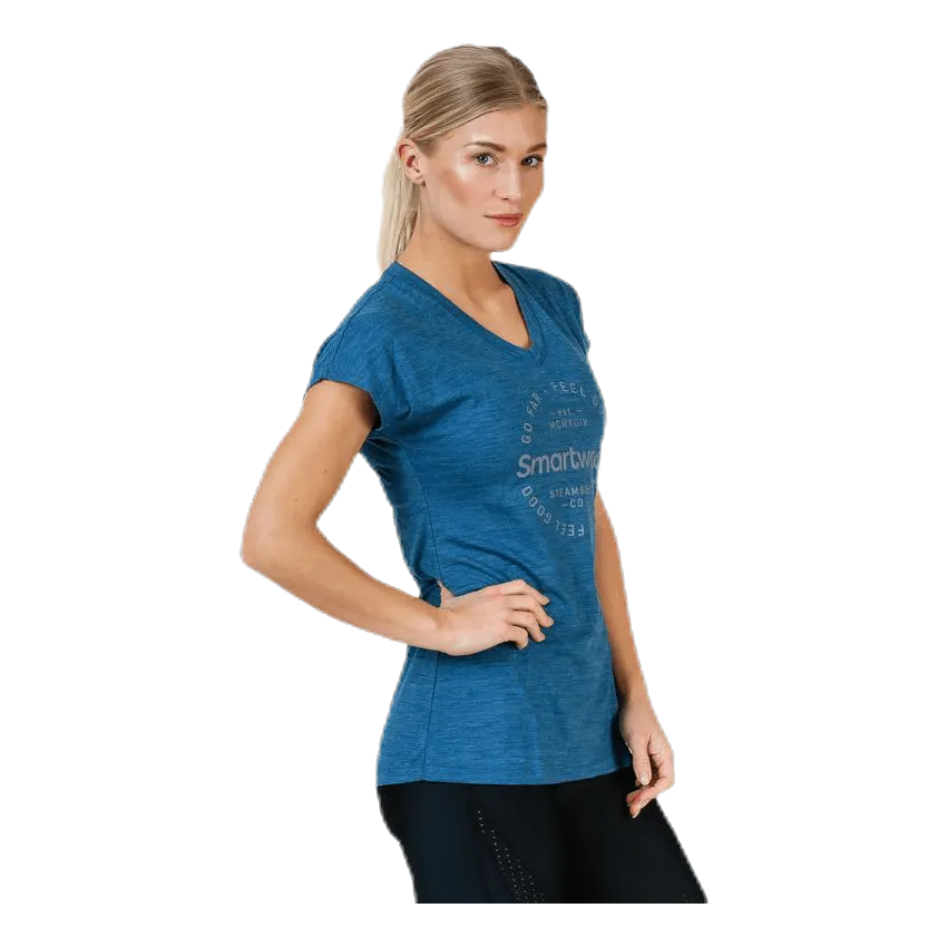 Smartwool Go Far Feel Good Tee Blue