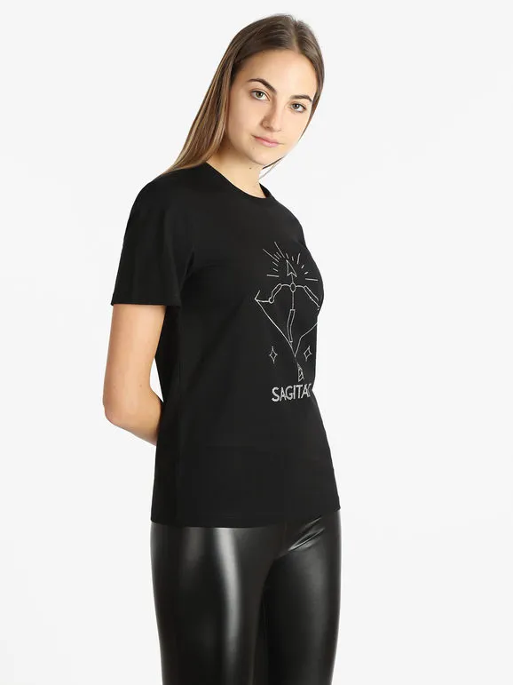 Solada Camiseta de manga corta mujer signo del zodiaco Sagitario