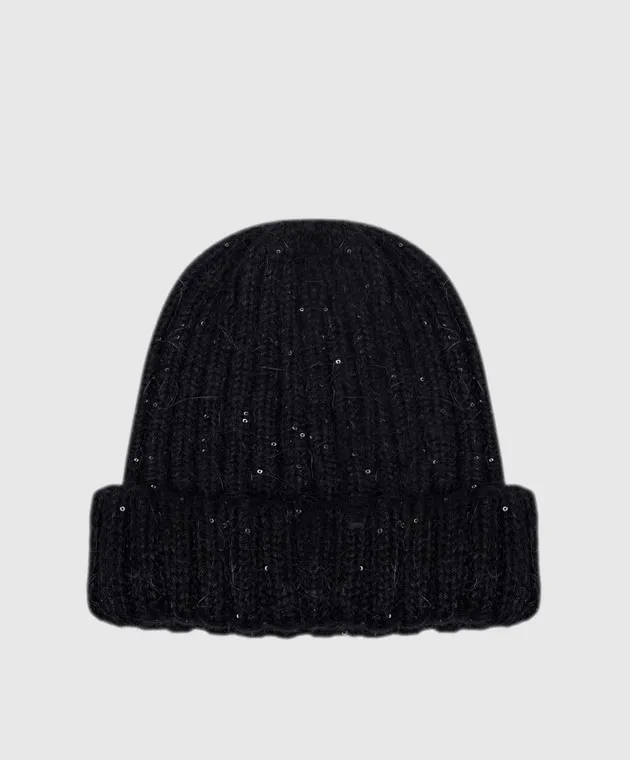 Stilnology Black cap with sequins