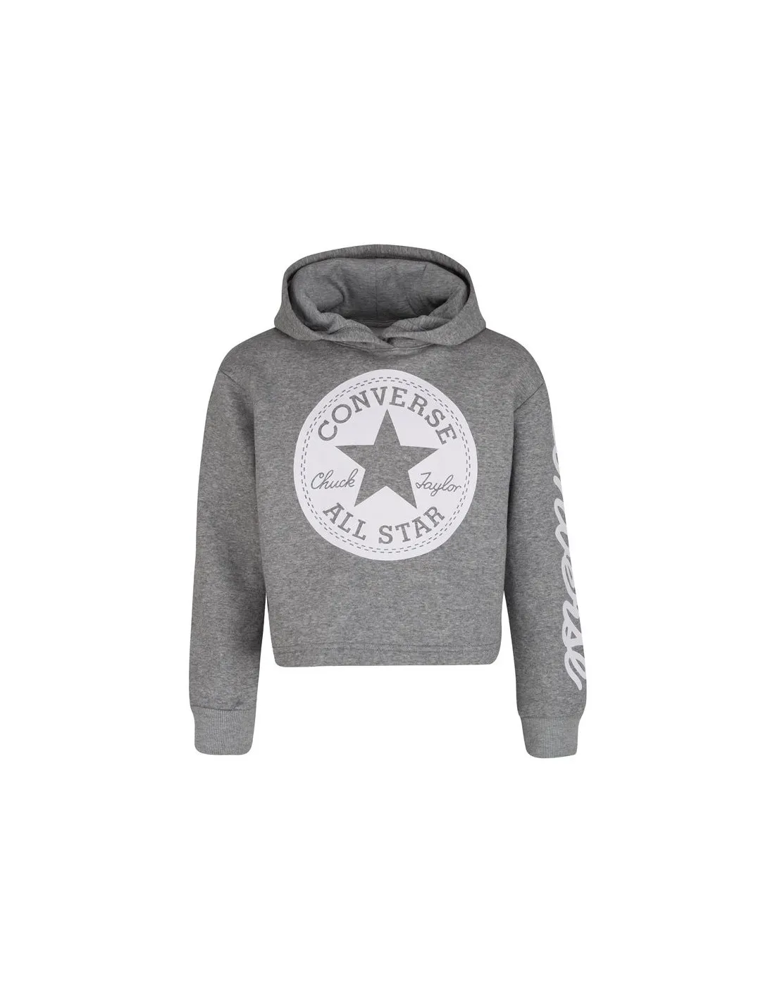 Sudadera Converse Chuck Patch Crop G Grey