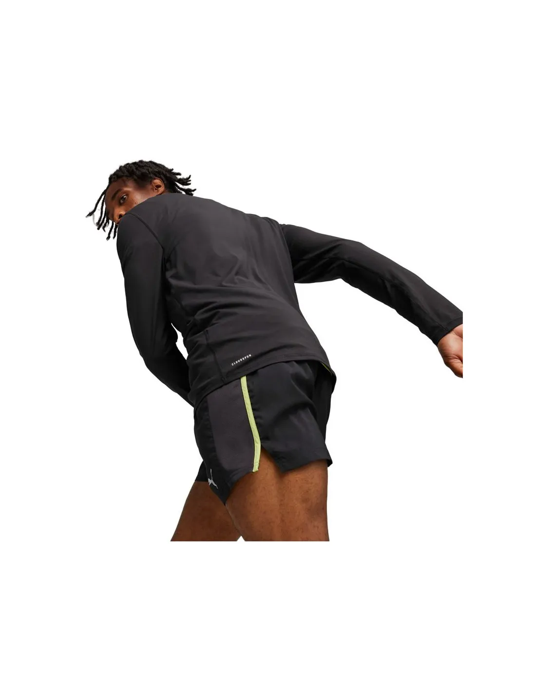 Sudadera de Running Puma Run Cloudspun 1/4 Zip Hombre Negro