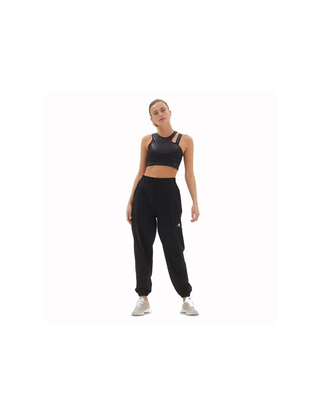 Sujetador deportivo New Balance Q Speed Shape Shield Crop Negro Mujer