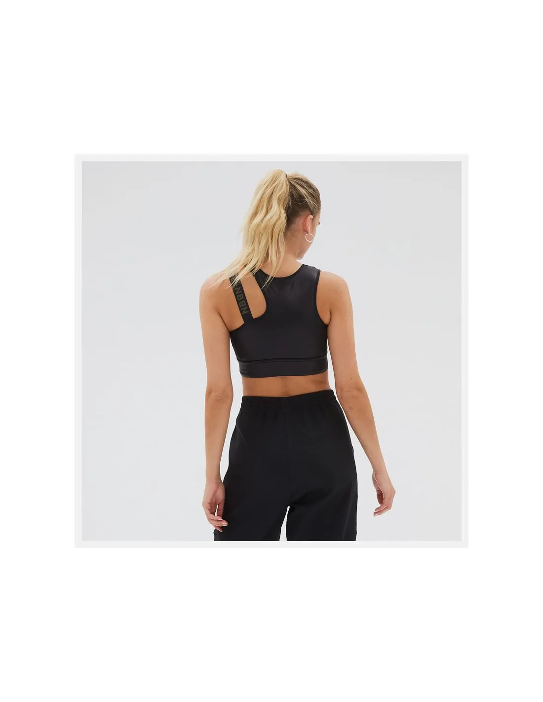 Sujetador deportivo New Balance Q Speed Shape Shield Crop Negro Mujer