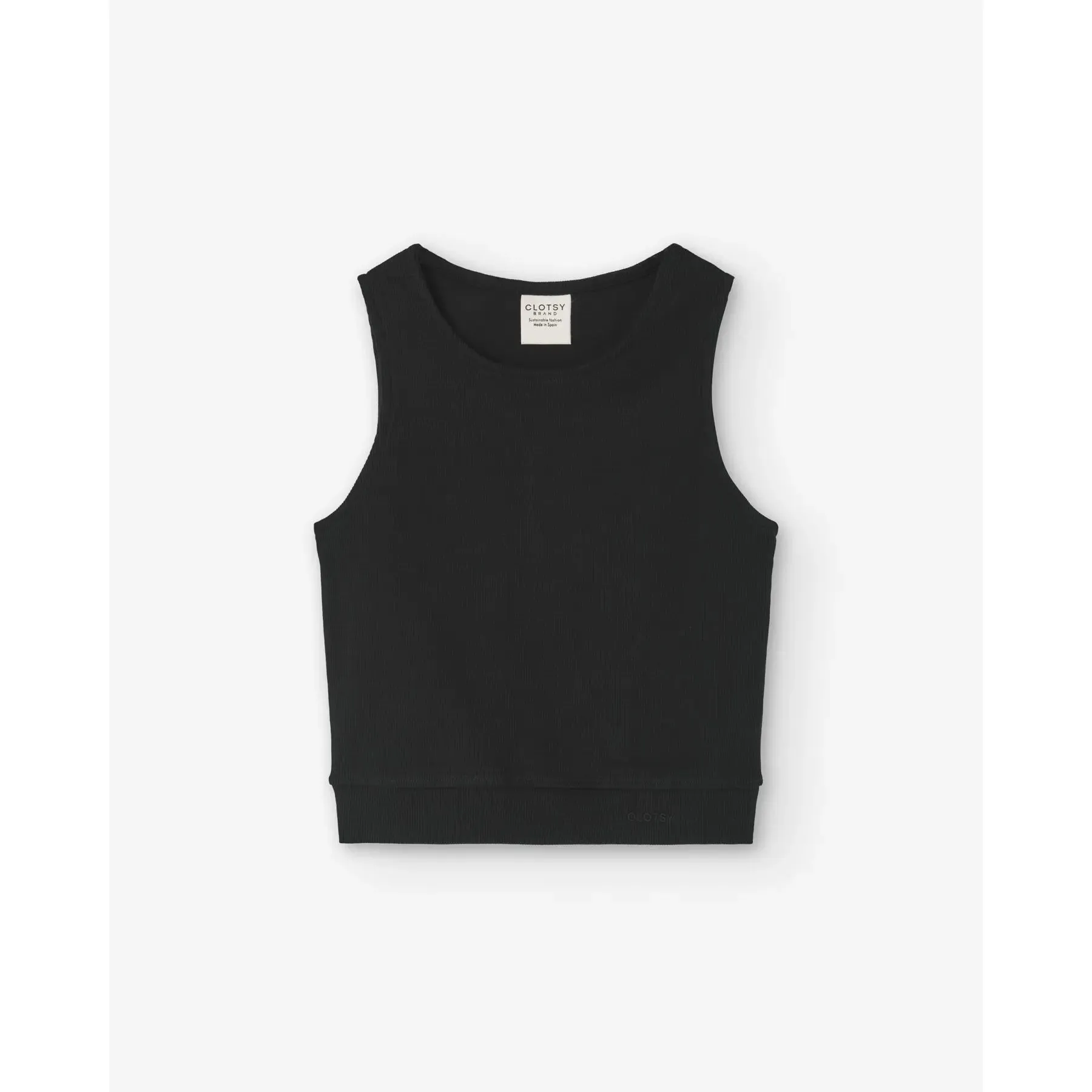 Tank Top Canalé Negro