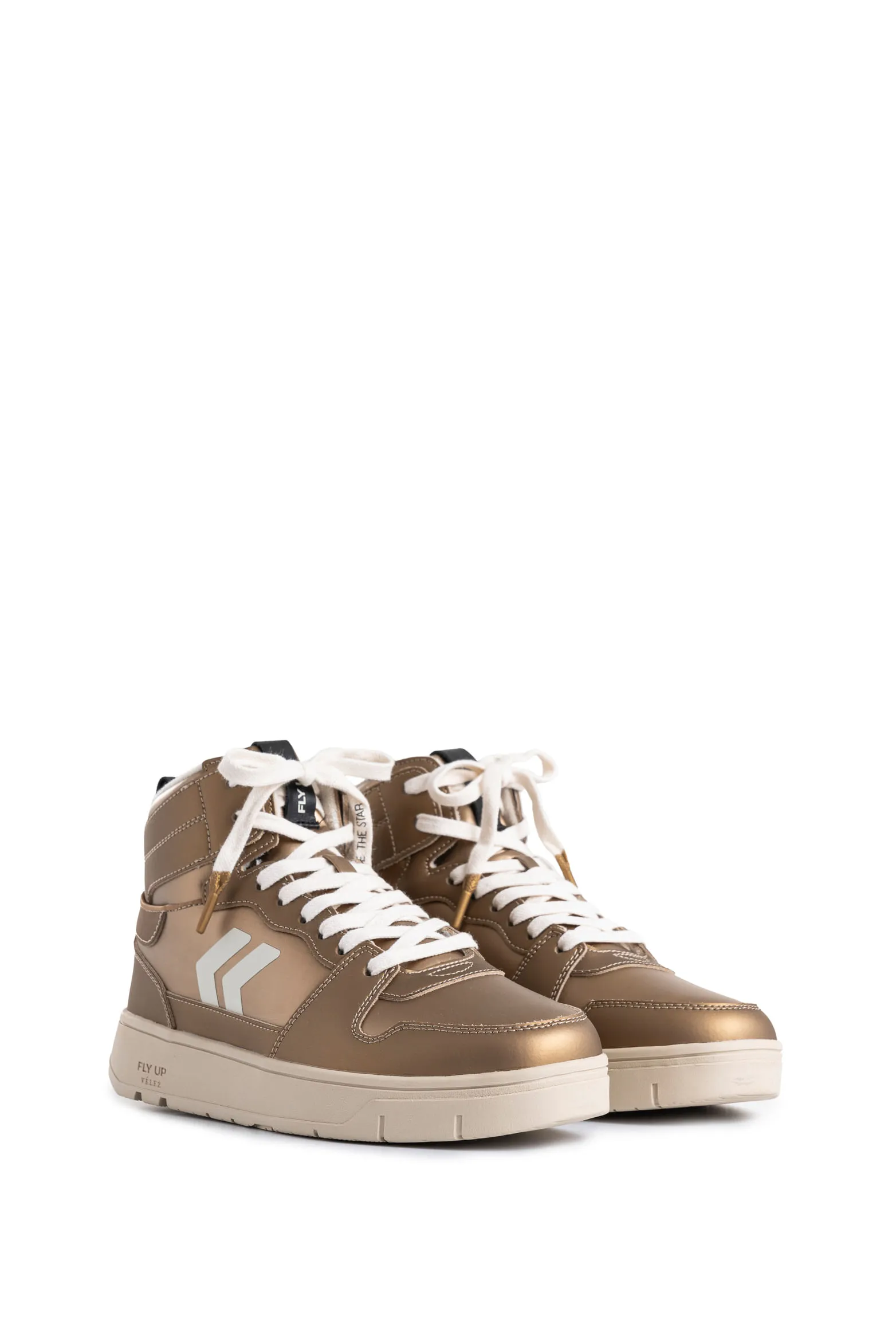 Tenis Fly Up Off en textil y cuero para mujer high top