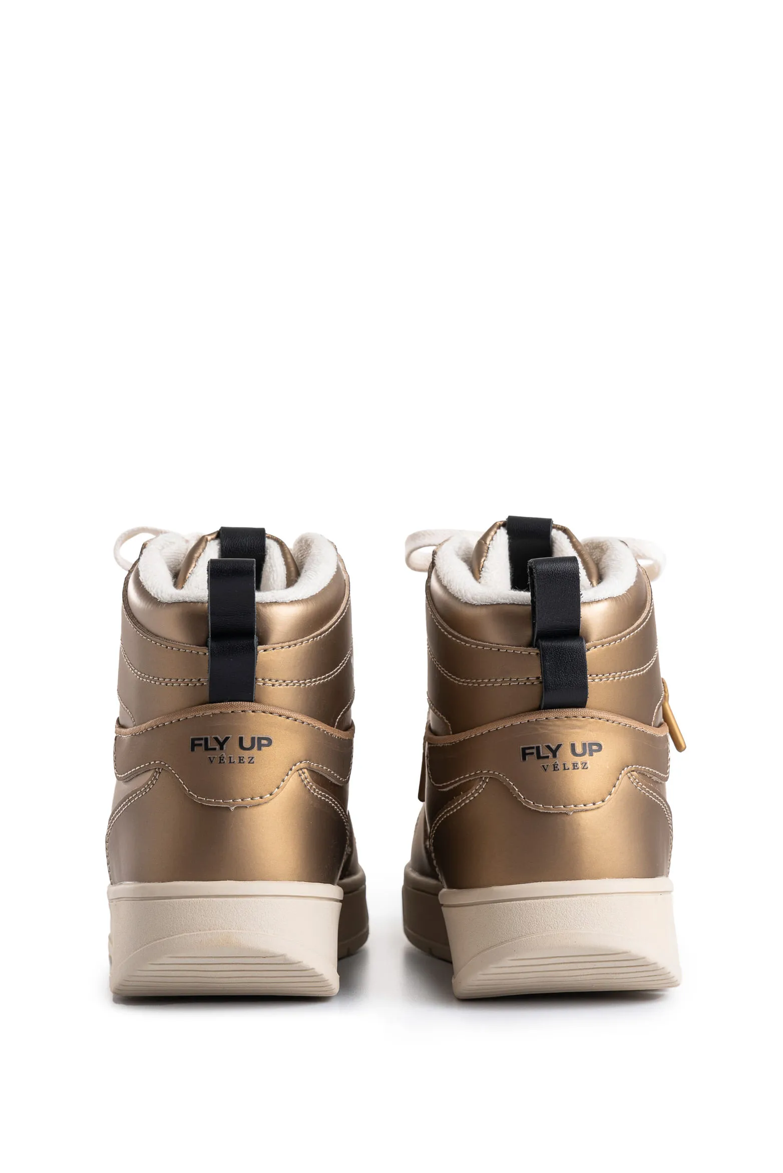 Tenis Fly Up Off en textil y cuero para mujer high top