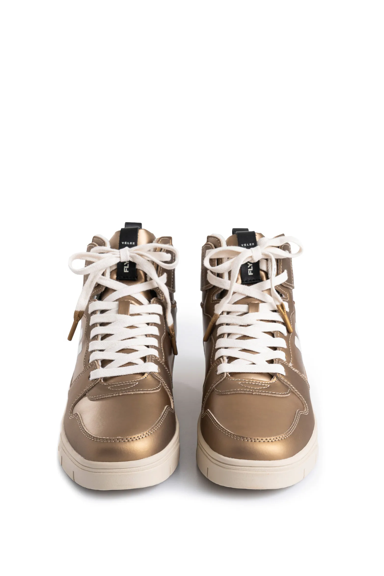 Tenis Fly Up Off en textil y cuero para mujer high top