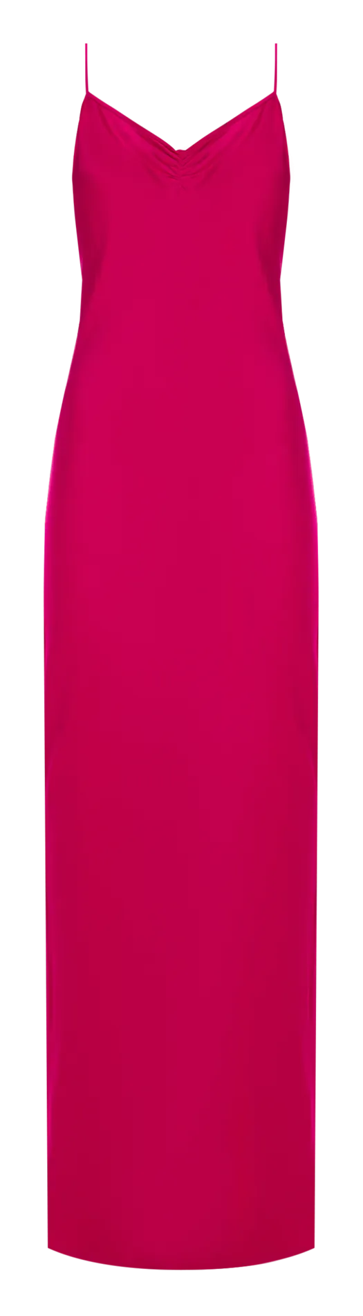 TIANY  VESTIDO LARGO DE TIRANTES SATINADO EN ROSA