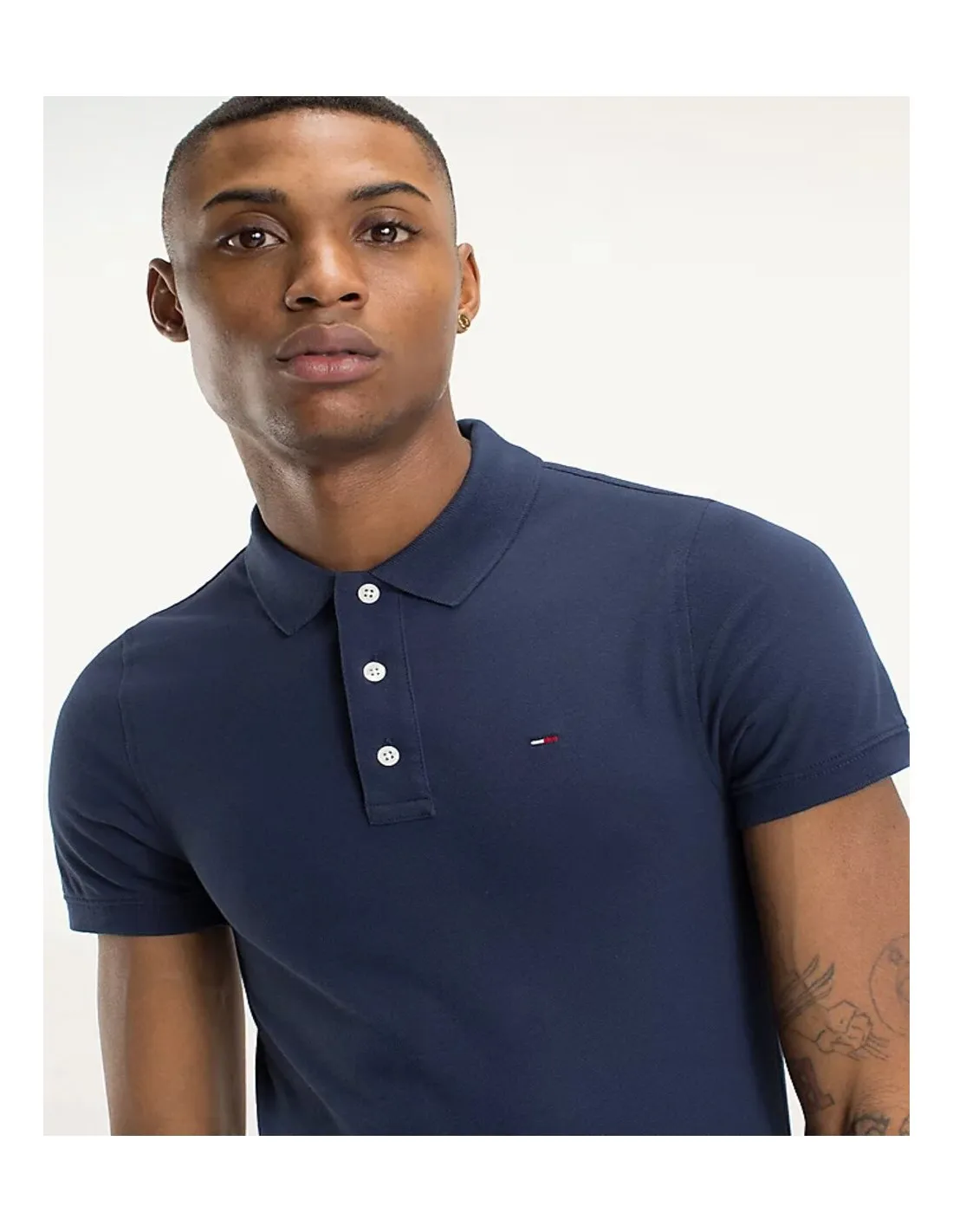 Tommy Jeans polo en piqué de algodón con corte slim fit