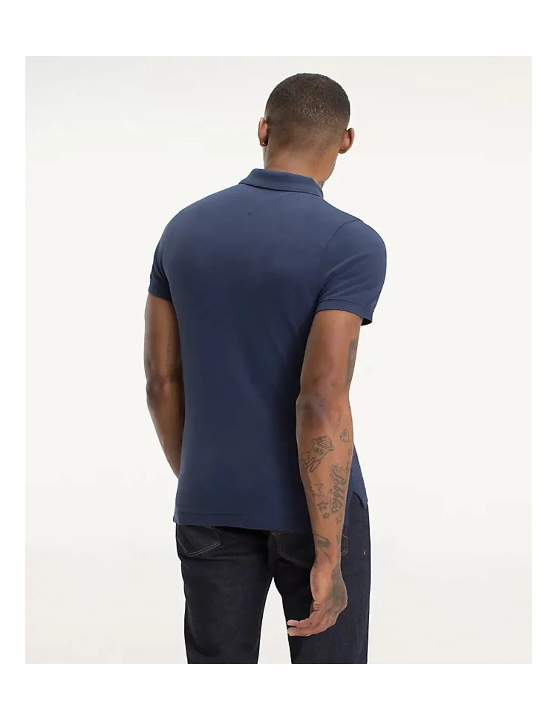 Tommy Jeans polo en piqué de algodón con corte slim fit