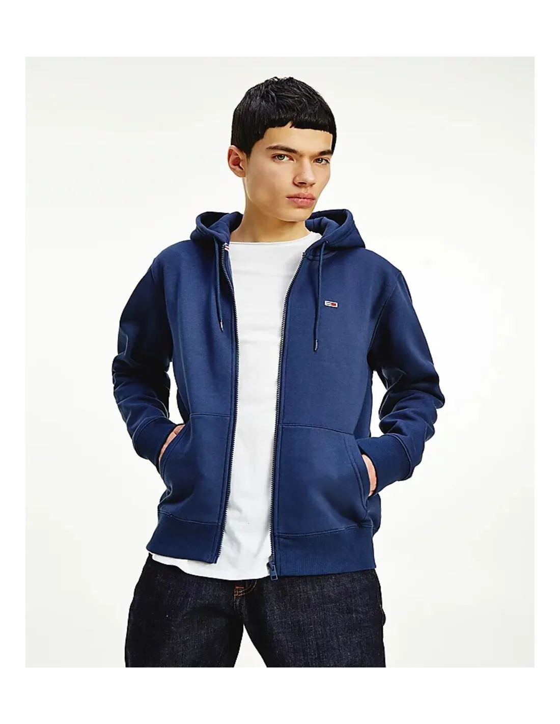 Tommy Jeans sudadera de felpa con capucha y cierre de cremallera