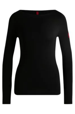 Top térmico slim fit con etiqueta con logo roja