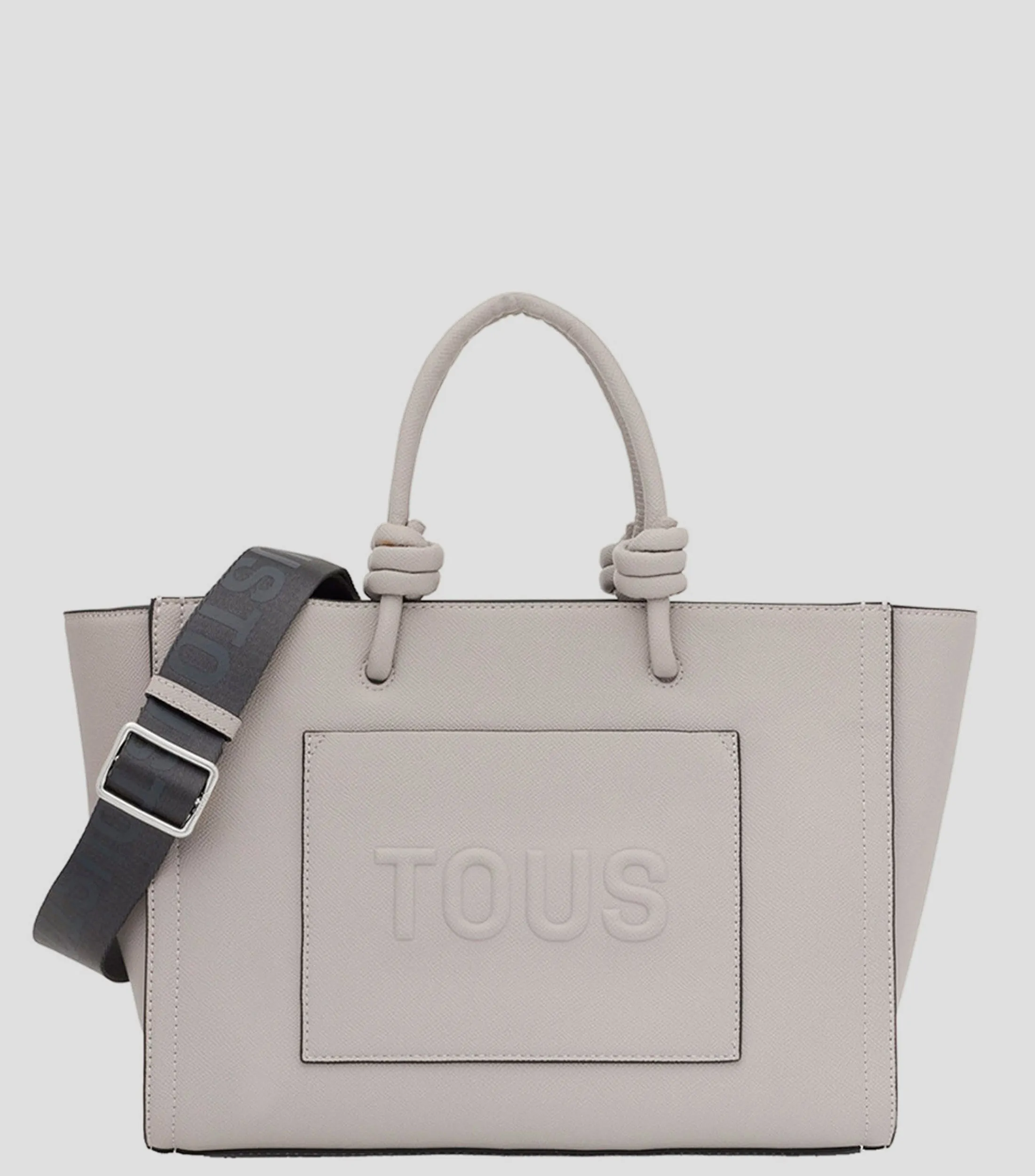 Tous Bolso tote mediano Amaya gris claro La Rue New con logo Mujer