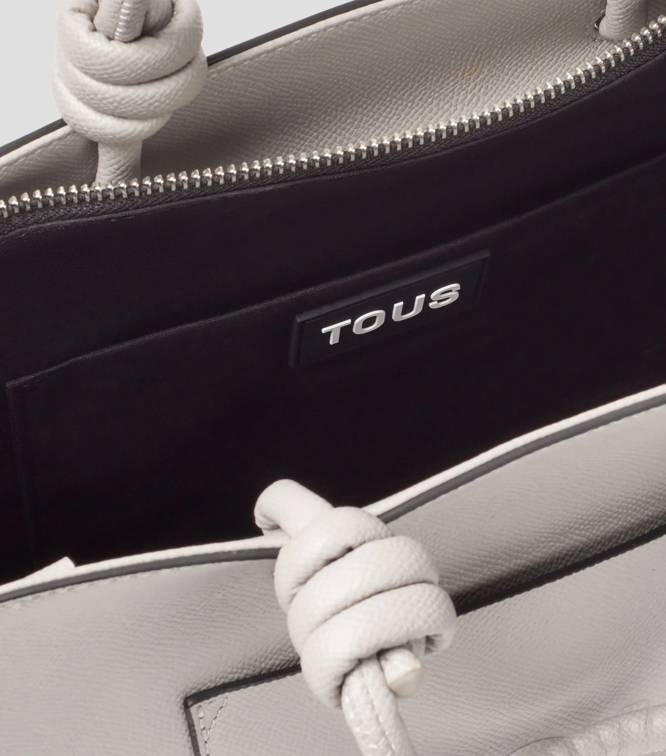 Tous Bolso tote mediano Amaya gris claro La Rue New con logo Mujer