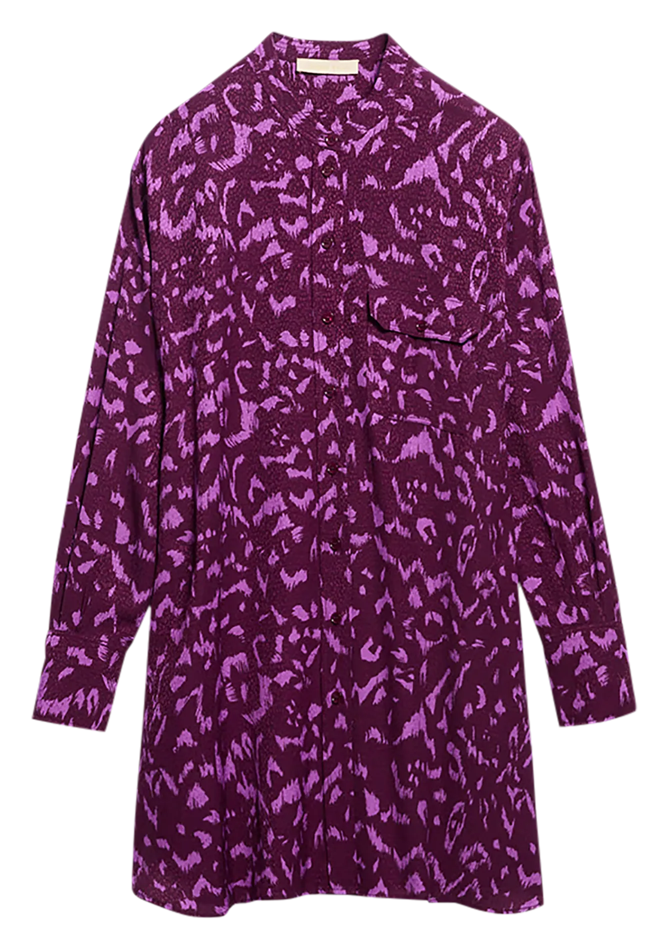 VANESSA BRUNO DAO  VESTIDO MIDI CON CUELLO DE CAMISA EN VIOLETA