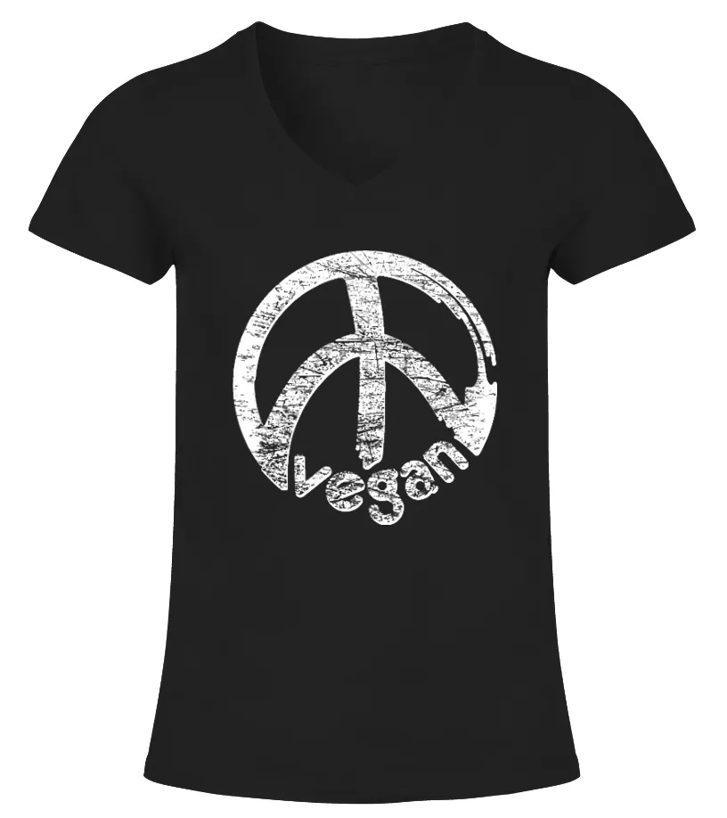 Vegan Vegetarian Animal Rights Nature Camiseta cuello pico Mujer