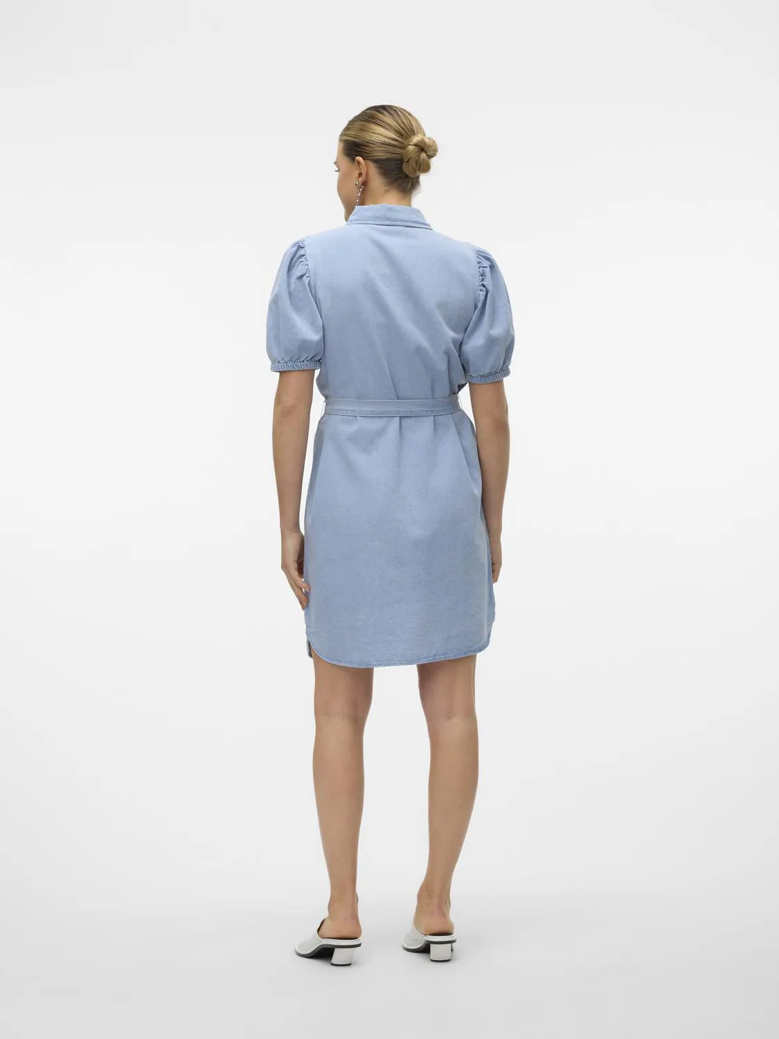 Vero Moda Vestido corto denim de manga corta