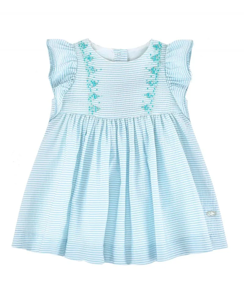 Vestido Bebe Niña TARTINE ET CHOCOLAT Verde Claro Rayas