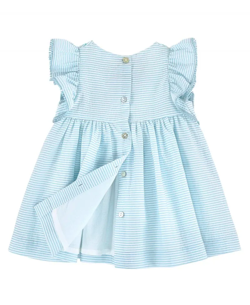 Vestido Bebe Niña TARTINE ET CHOCOLAT Verde Claro Rayas