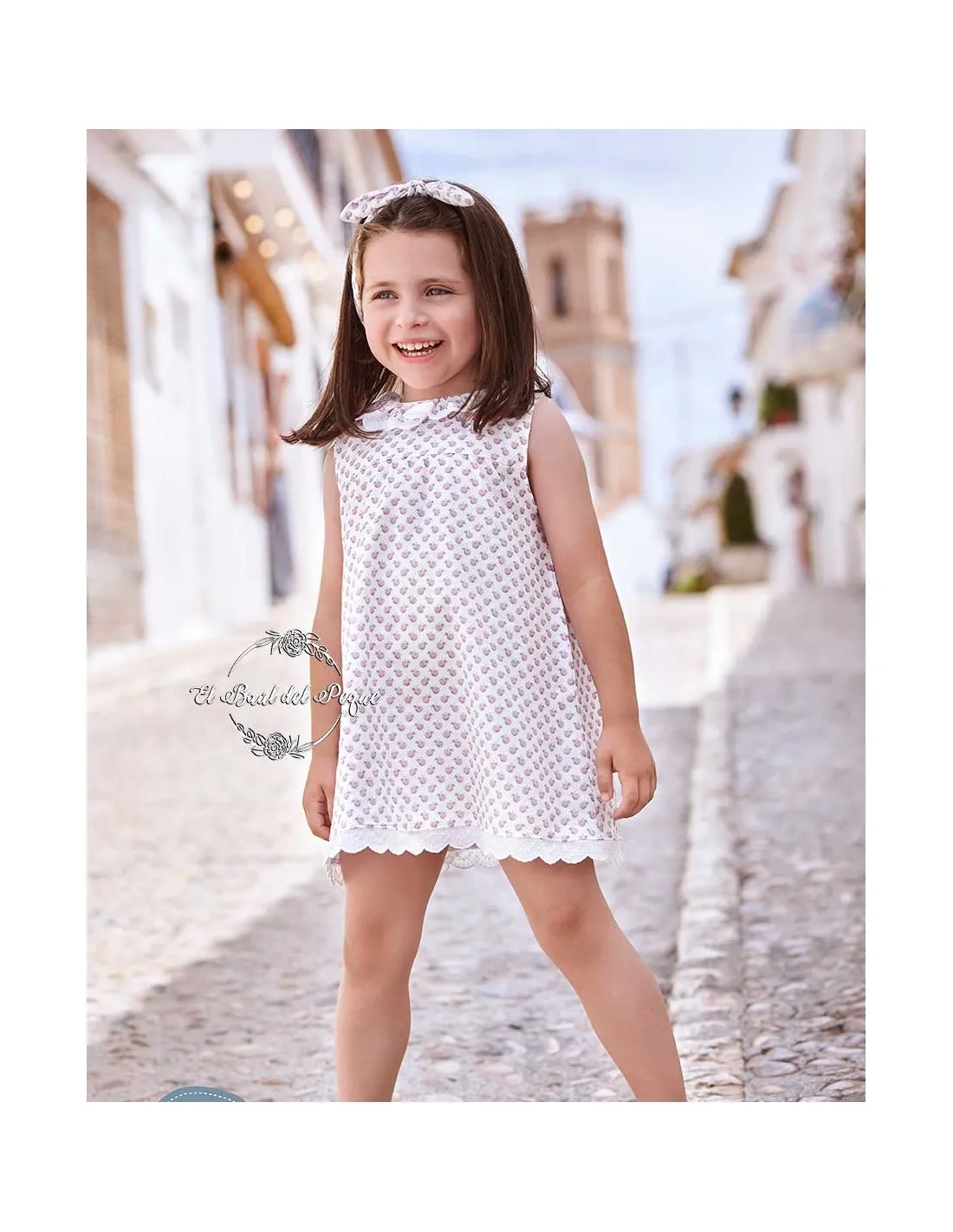 Vestido Bebé Niña Morado Manzanas Juliana Manzanera