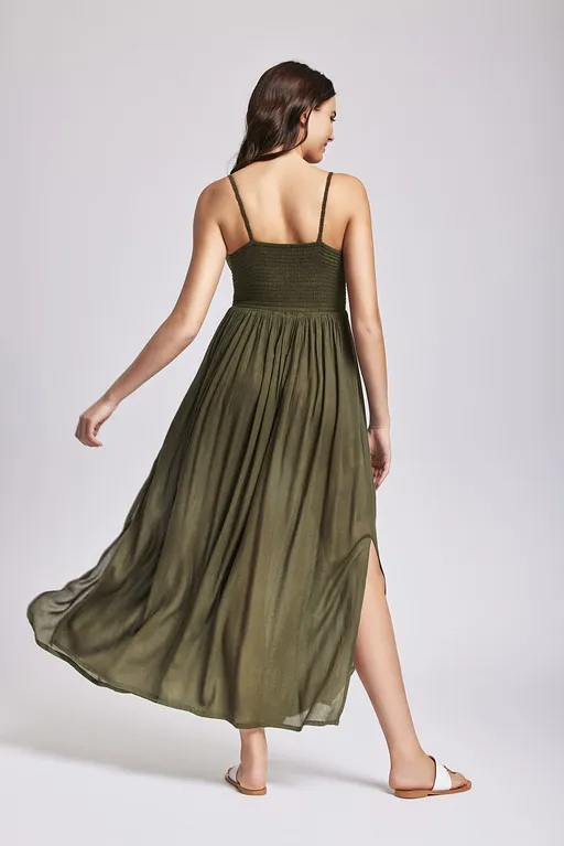 Vestido crochet Verde