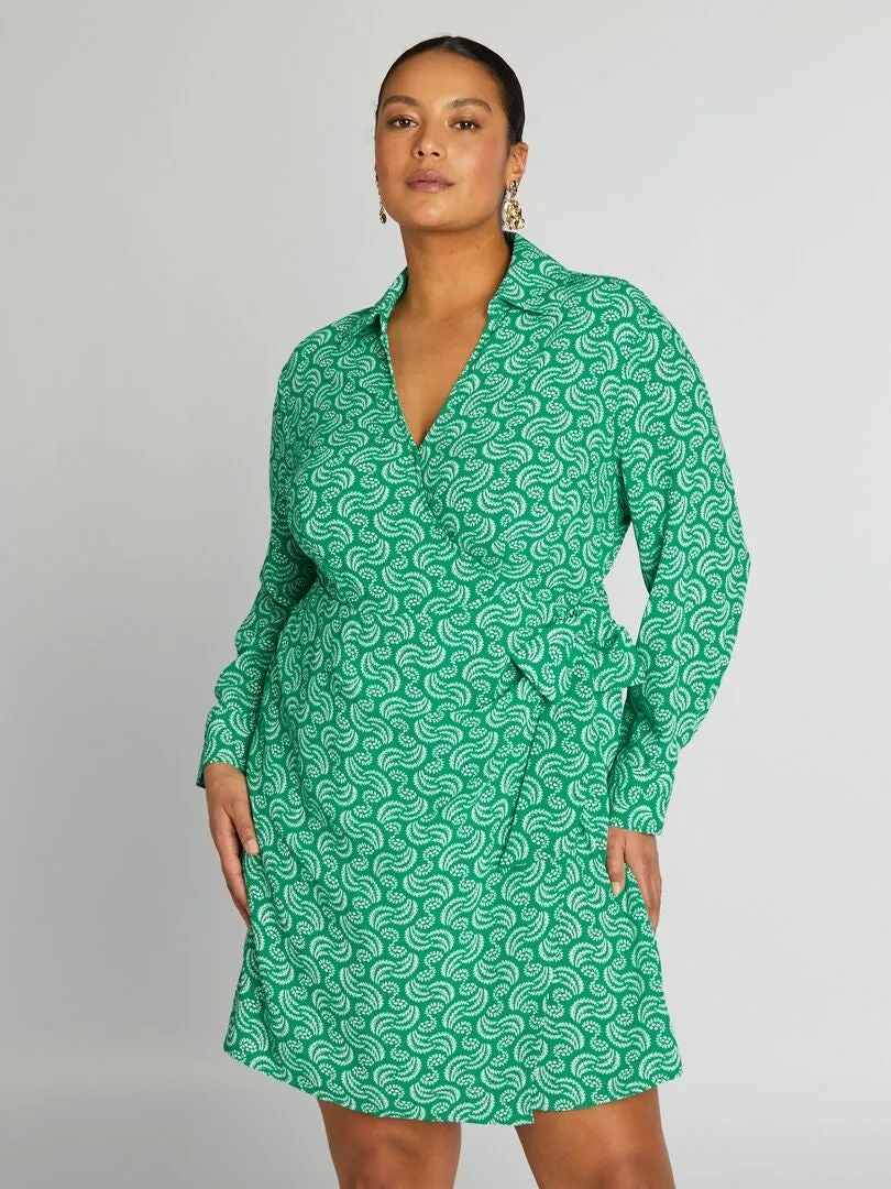 VESTIDO CRUZADO  VERDE