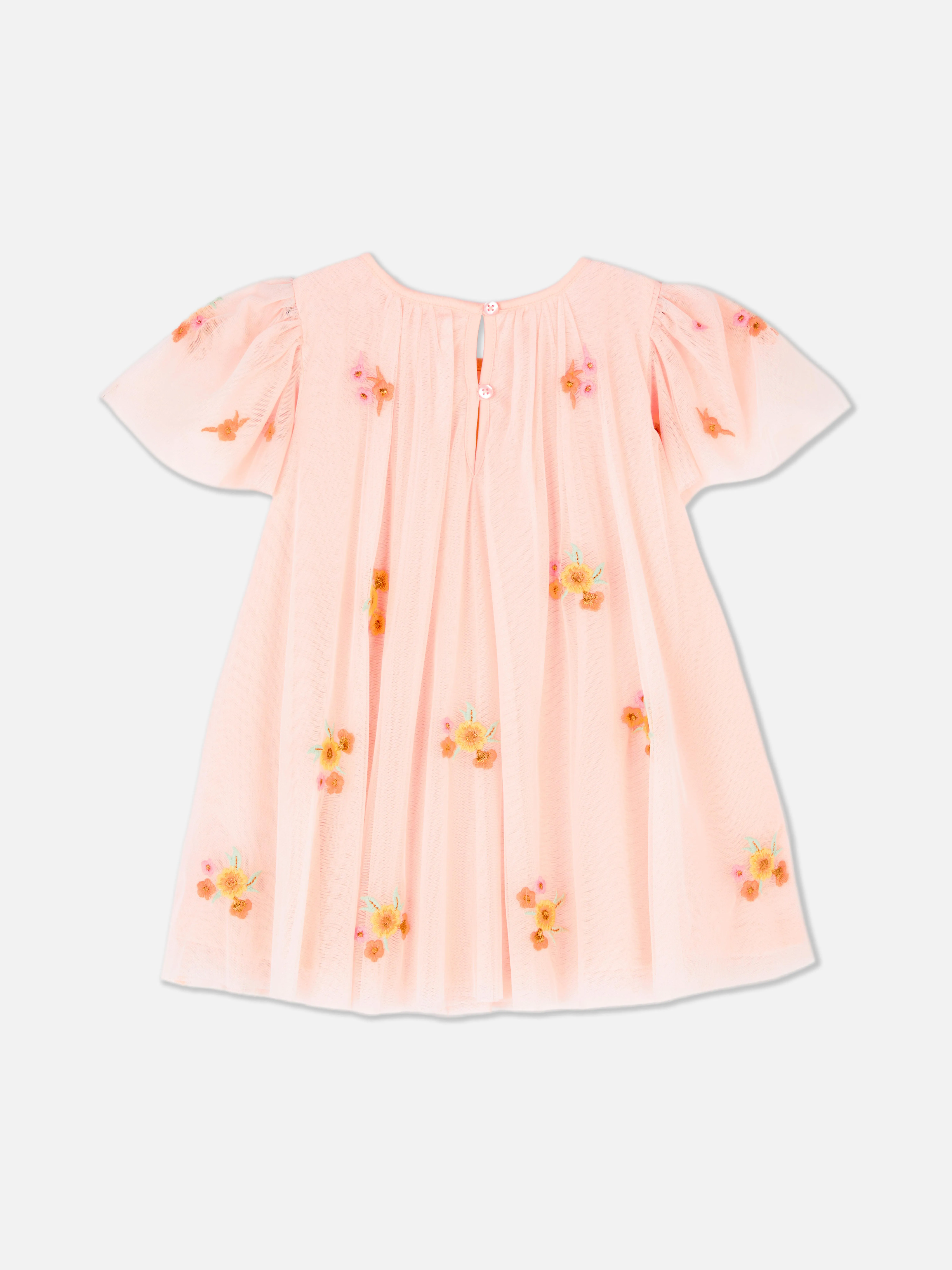 Vestido de manga corta con estampado floral