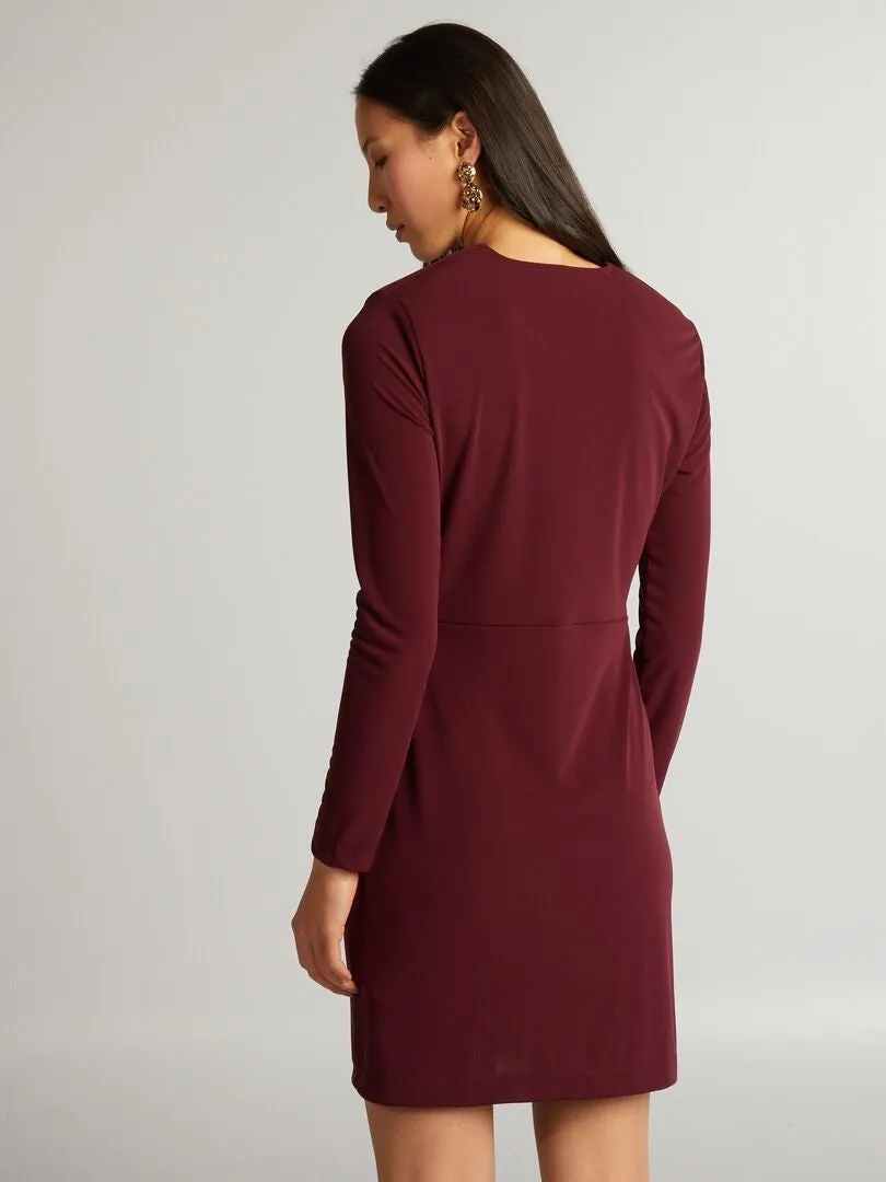VESTIDO DRAPEADO  ROJO