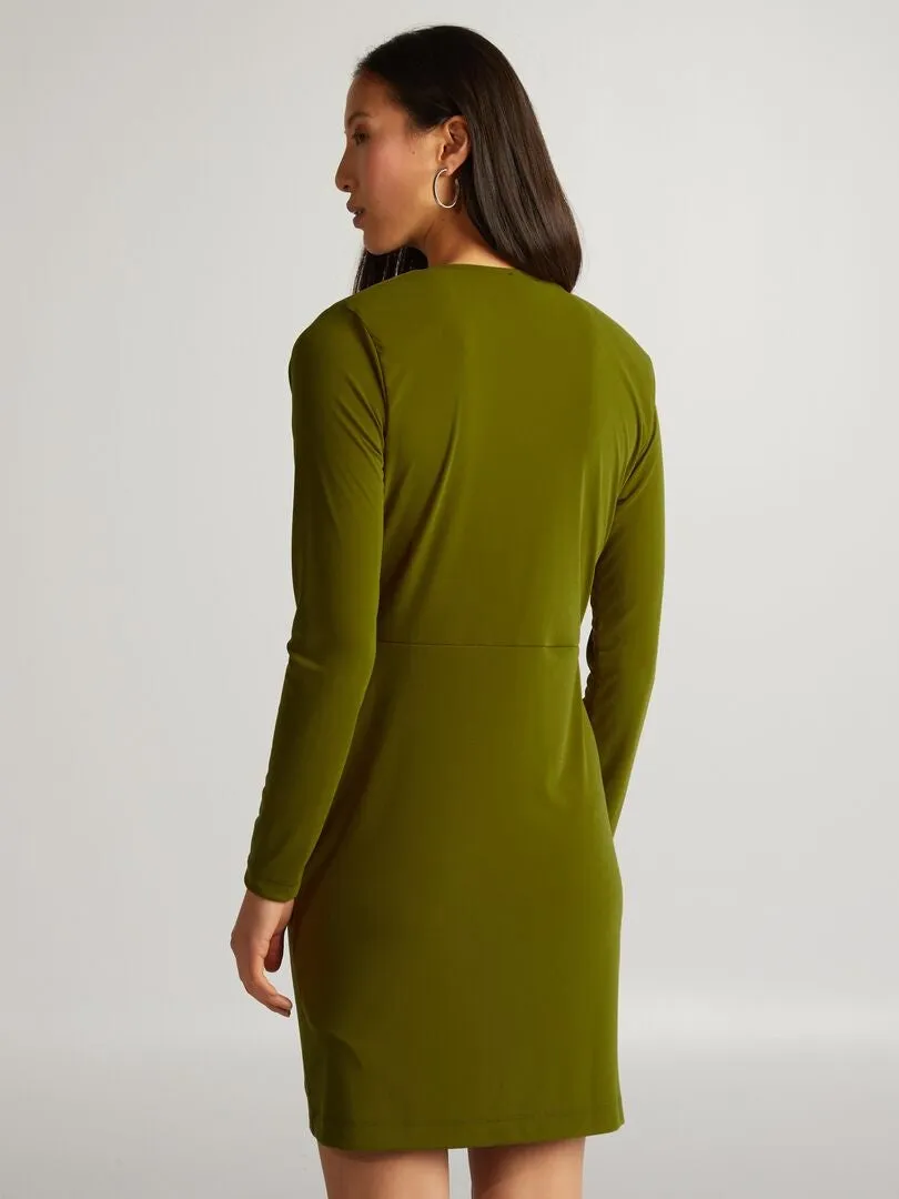 VESTIDO DRAPEADO  VERDE