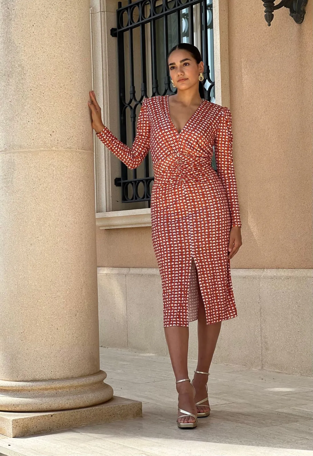 Vestido elástico estampado