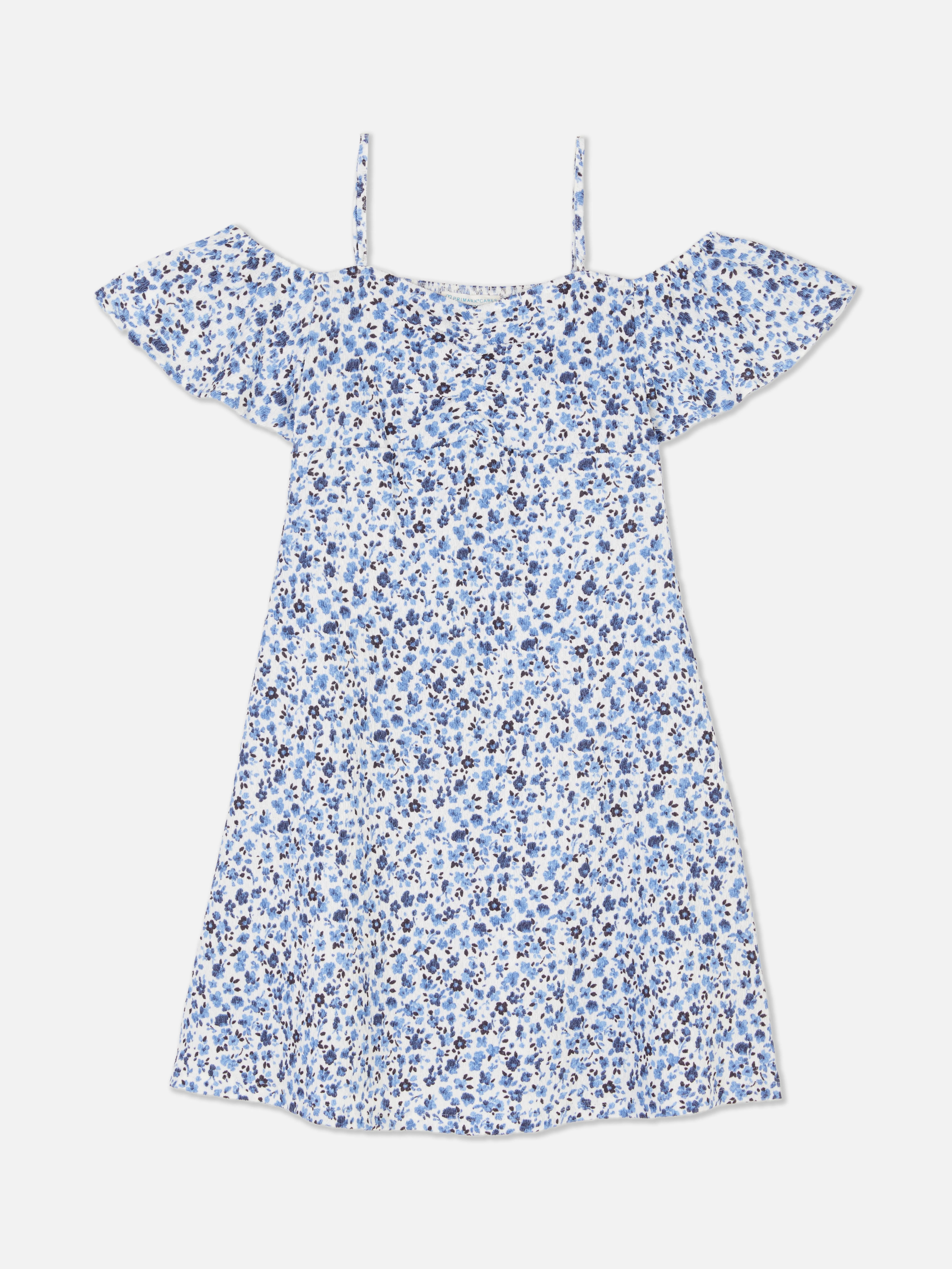 Vestido floral con hombros descubiertos