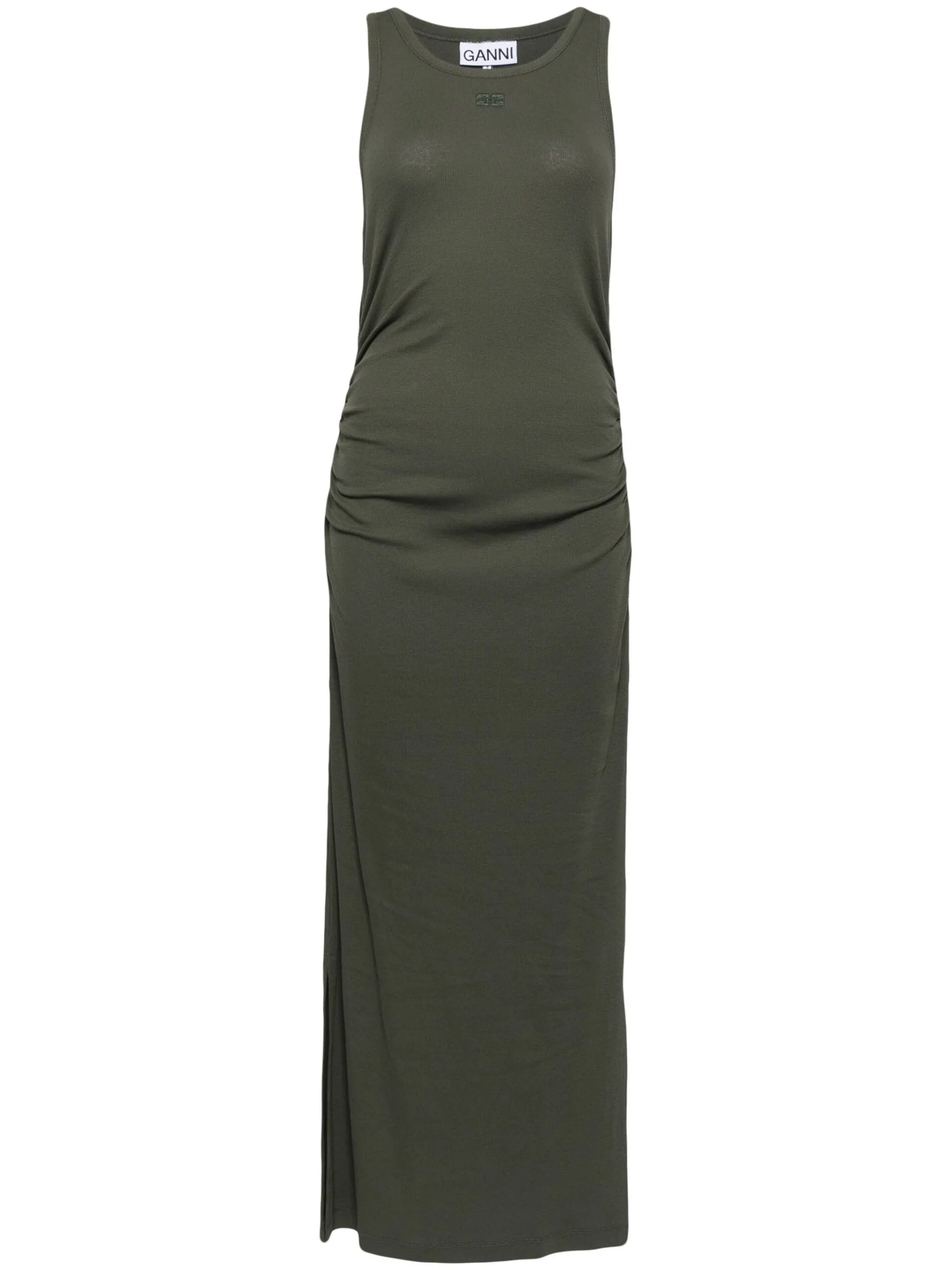 Vestido largo de canalé