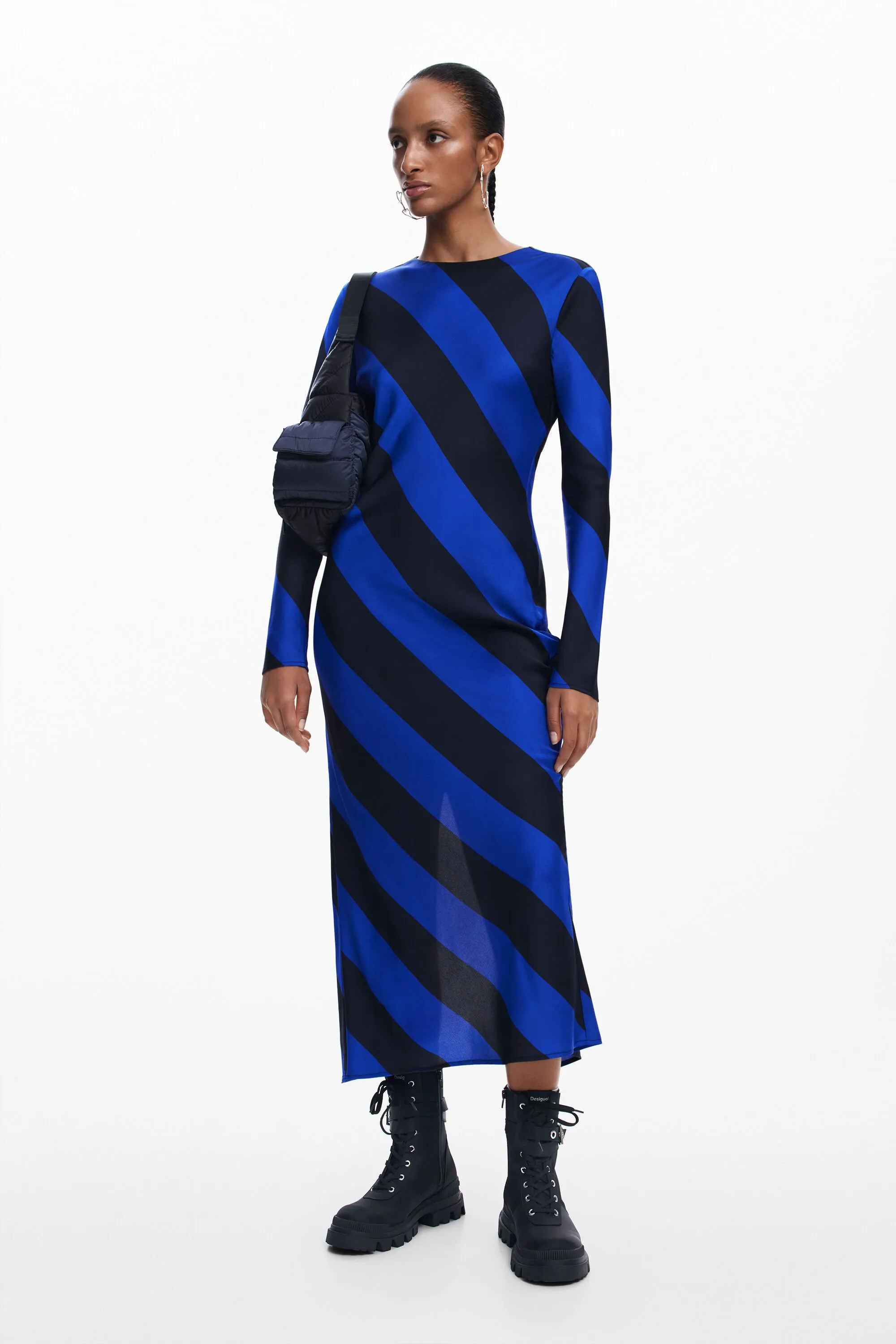 Vestido midi rayas