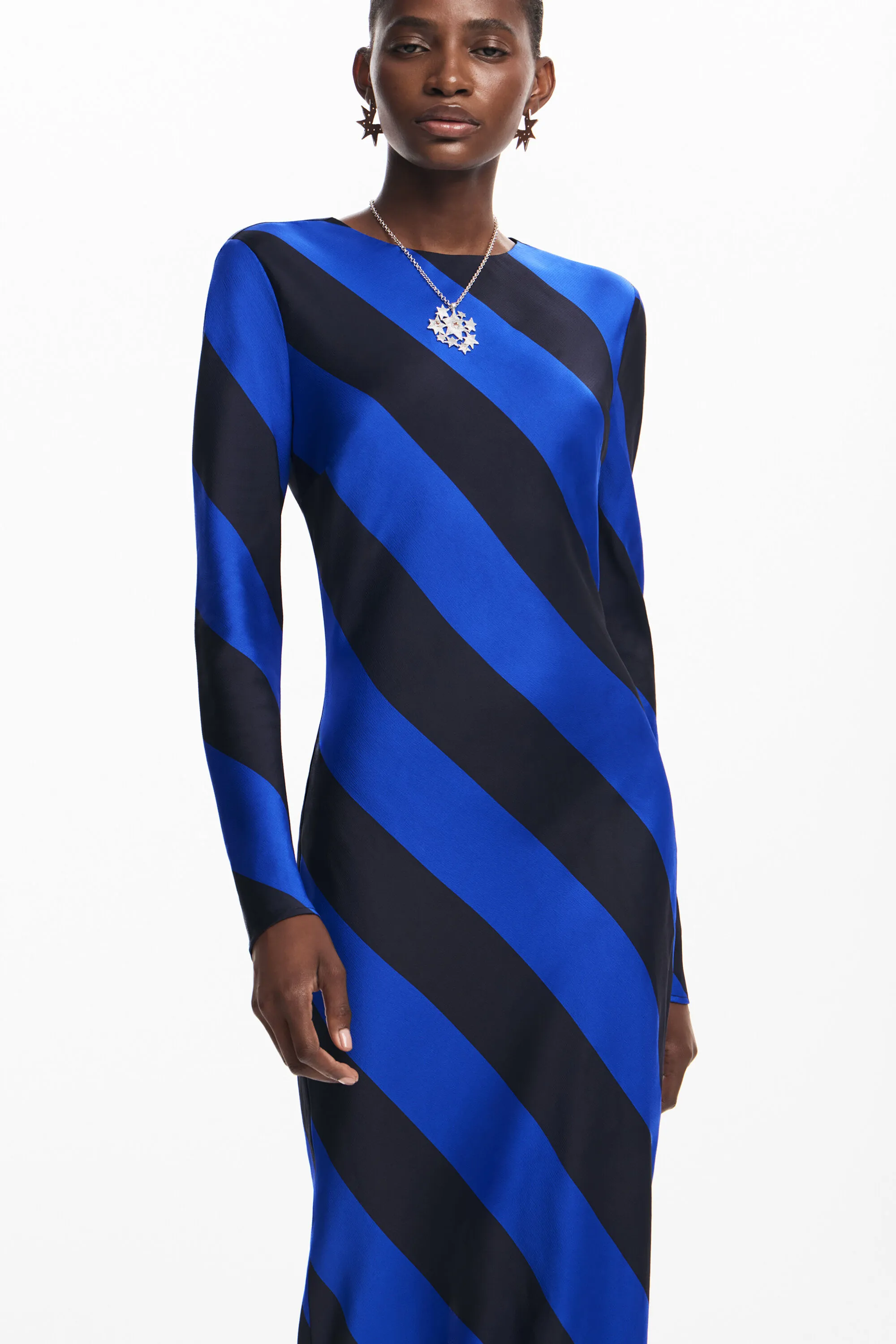 Vestido midi rayas