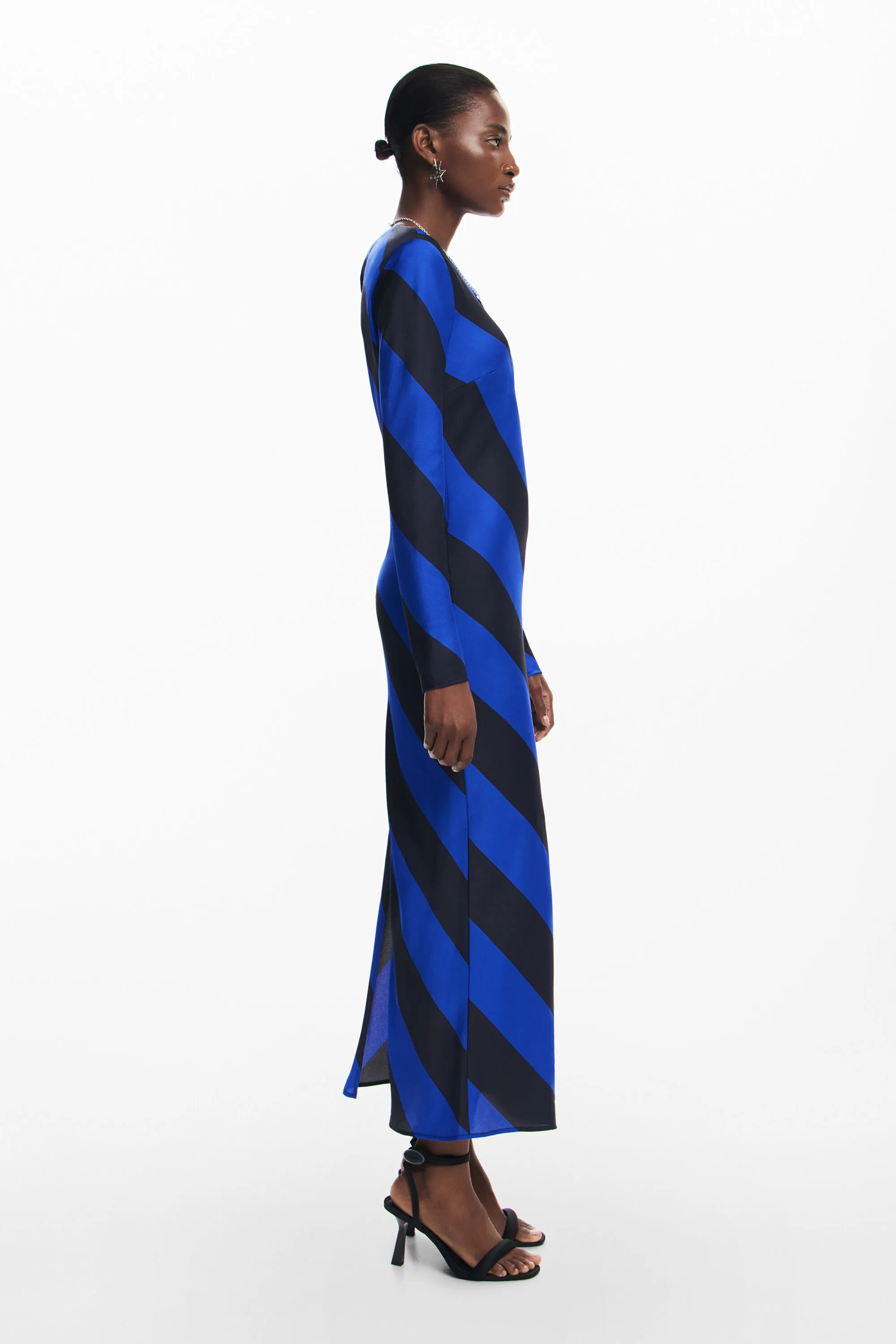 Vestido midi rayas