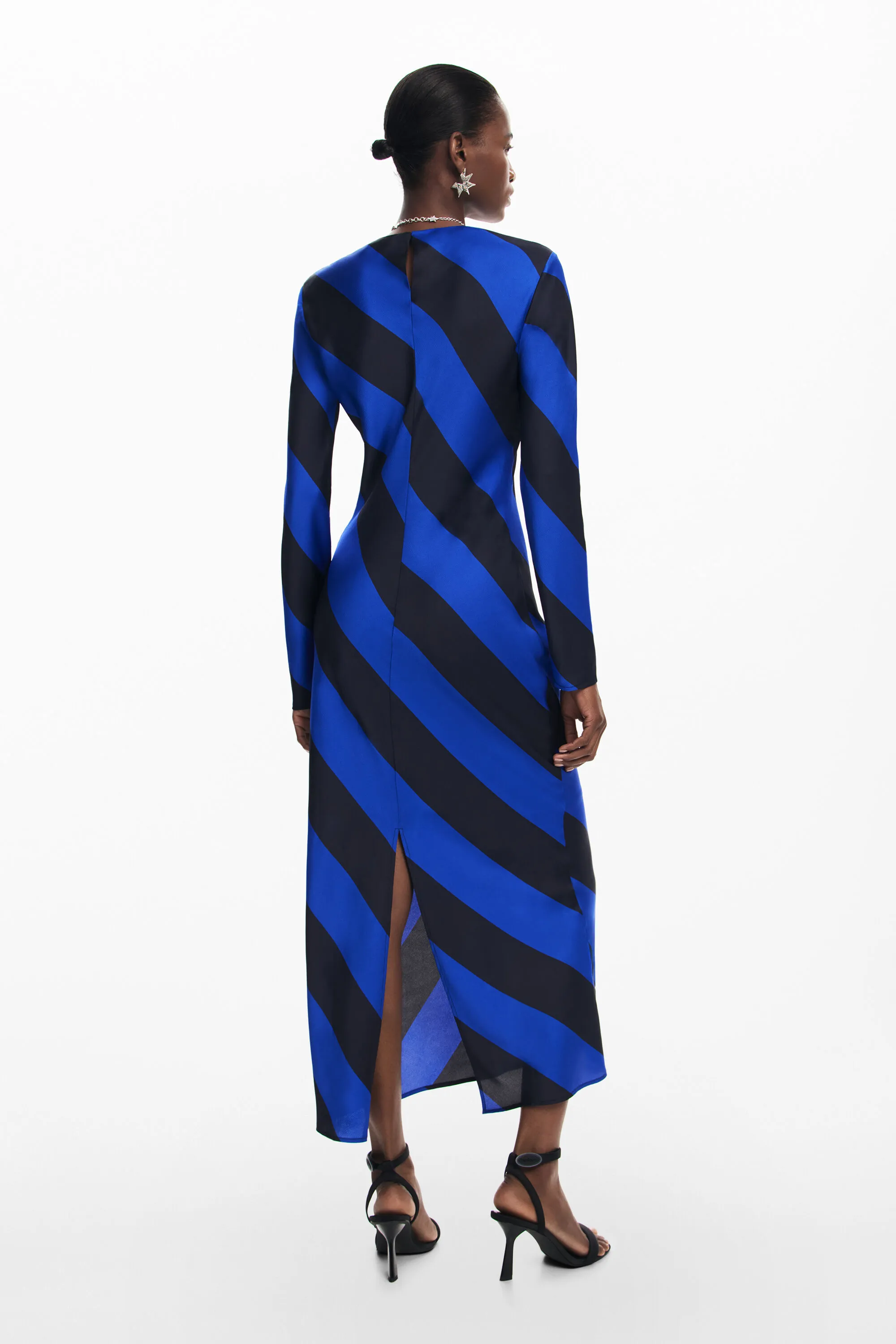 Vestido midi rayas