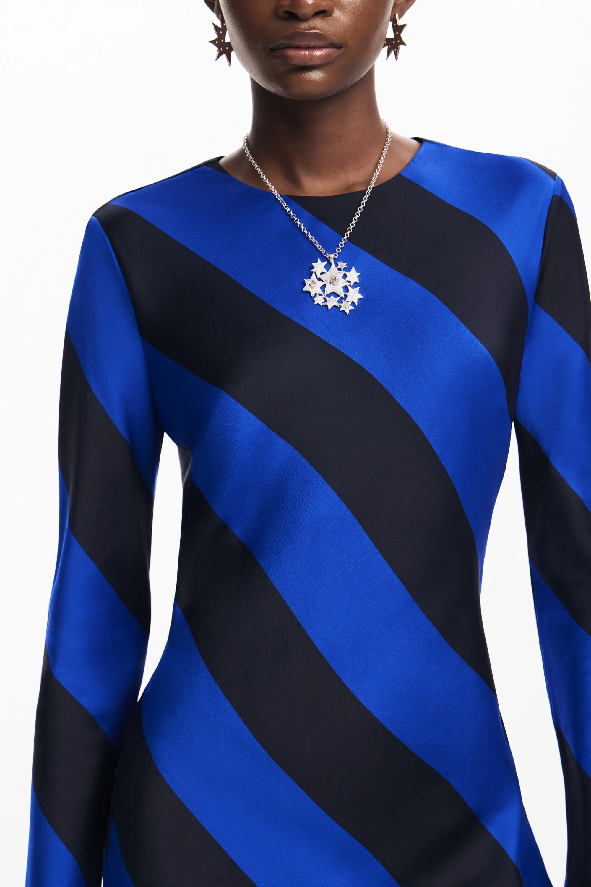 Vestido midi rayas