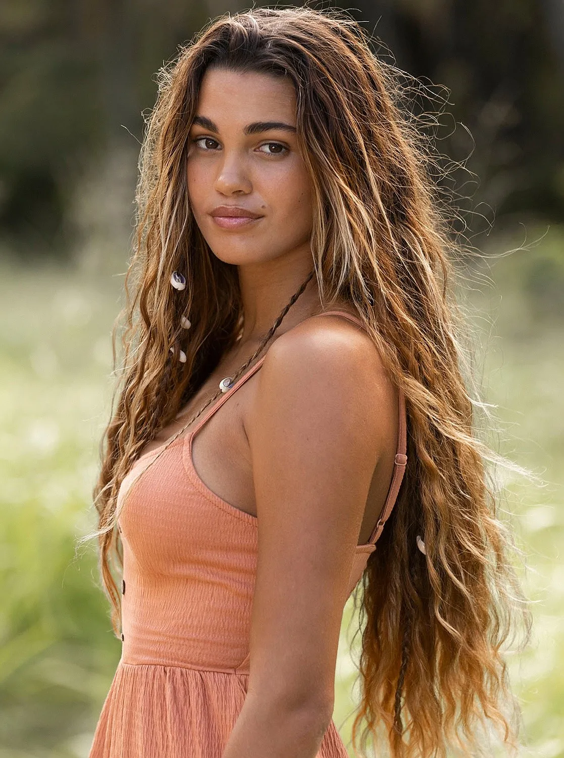 VESTIDO ROXY BEACH HANGS  CKN0/TOASTED NUT  WOMEN´S