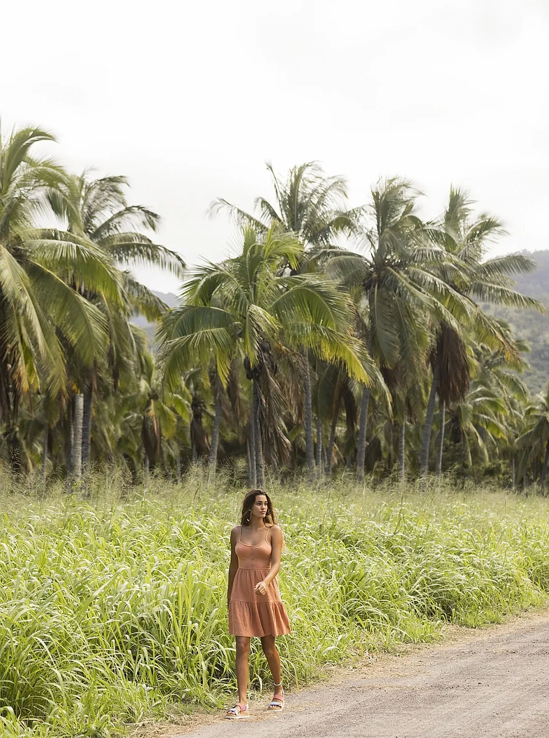 VESTIDO ROXY BEACH HANGS  CKN0/TOASTED NUT  WOMEN´S