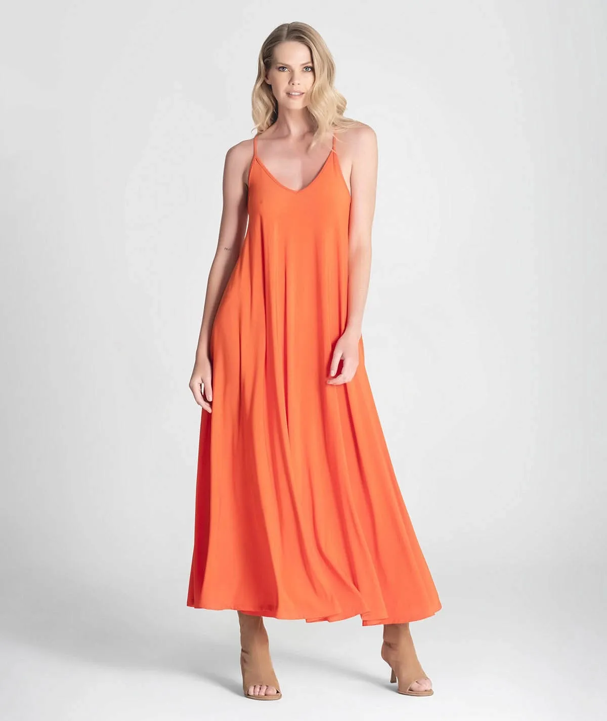 Vestido tirantes Naranja